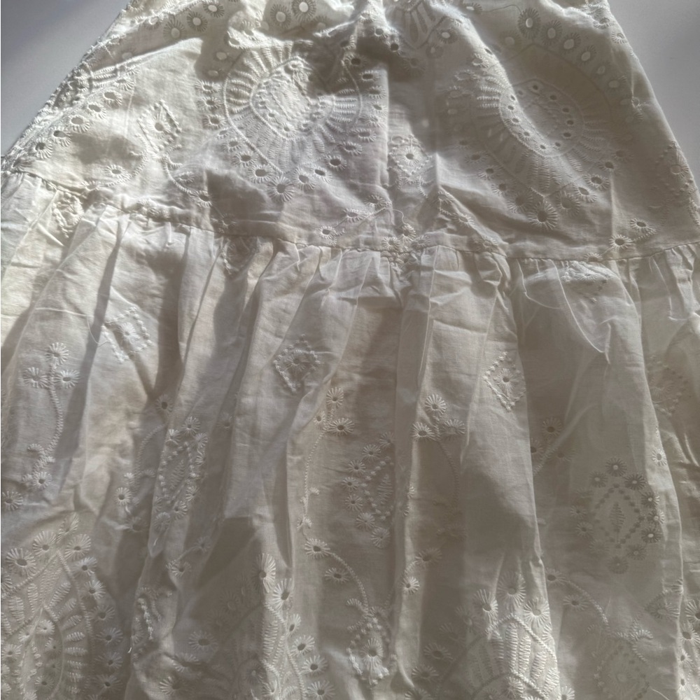 🌸Fortunate One White Eyelet Maxi Skirt XS NWT Coastal Resort Santorini☀️ - Picture 7 of 9